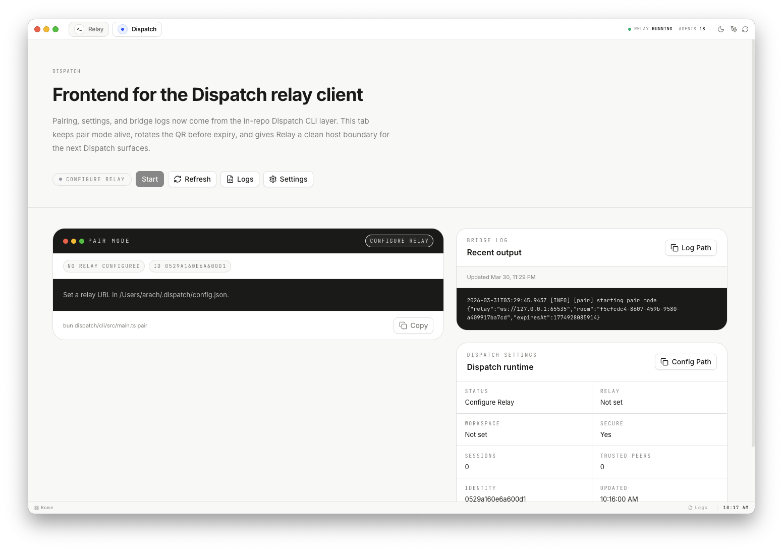Scout pair mode captured March 31, 2026 at 10:17:29 AM
